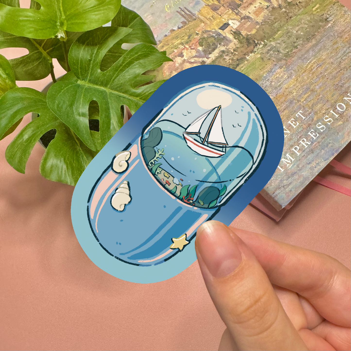 Aesthetic Ocean Pill Vinyl Sticker