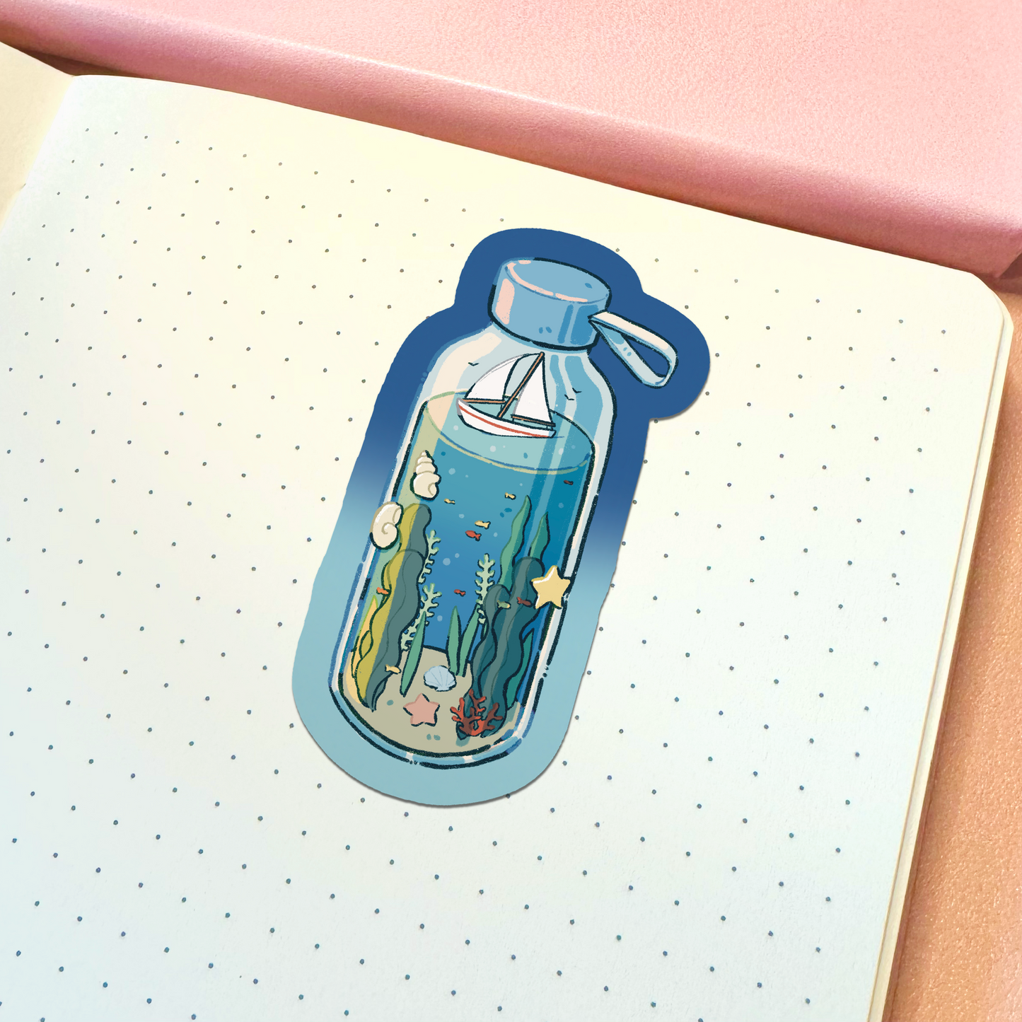 Aesthetic Ocean Bottle Vinyl Sticker