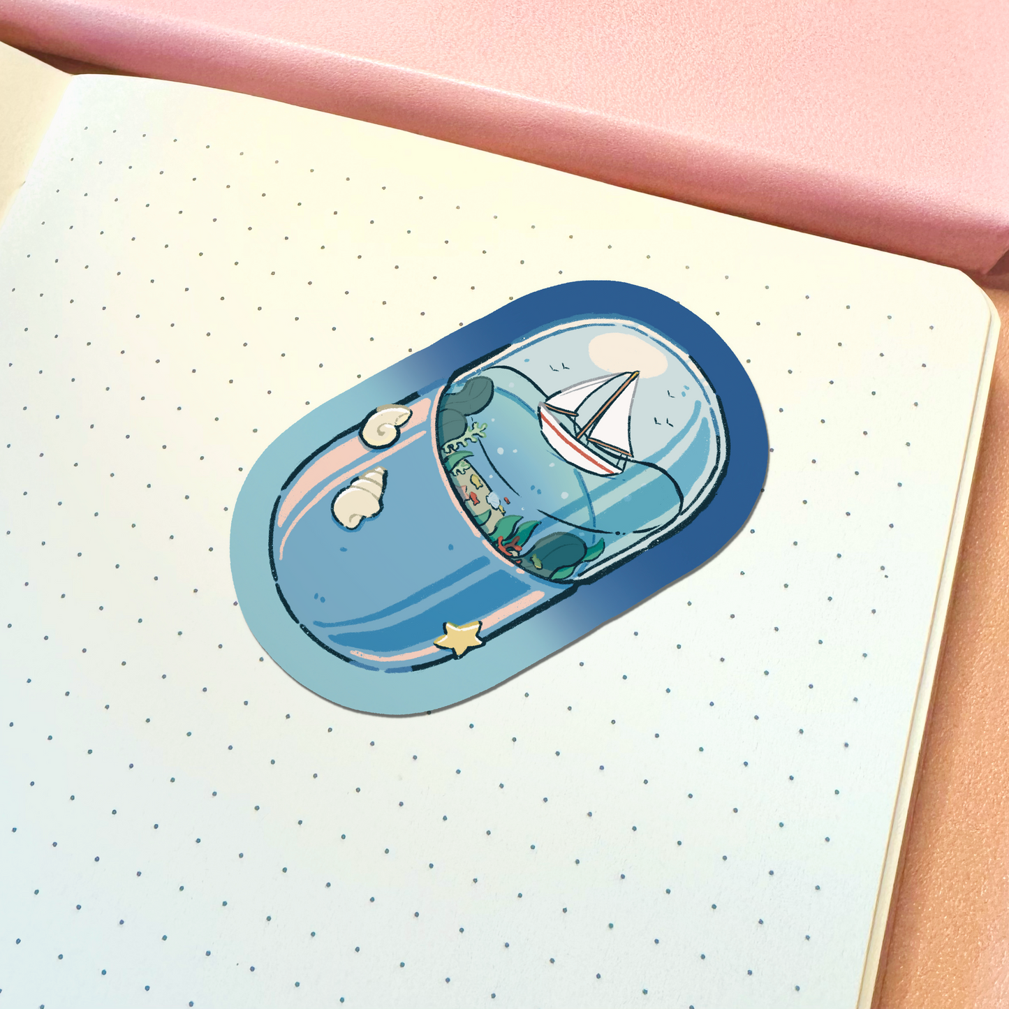 Aesthetic Ocean Pill Vinyl Sticker