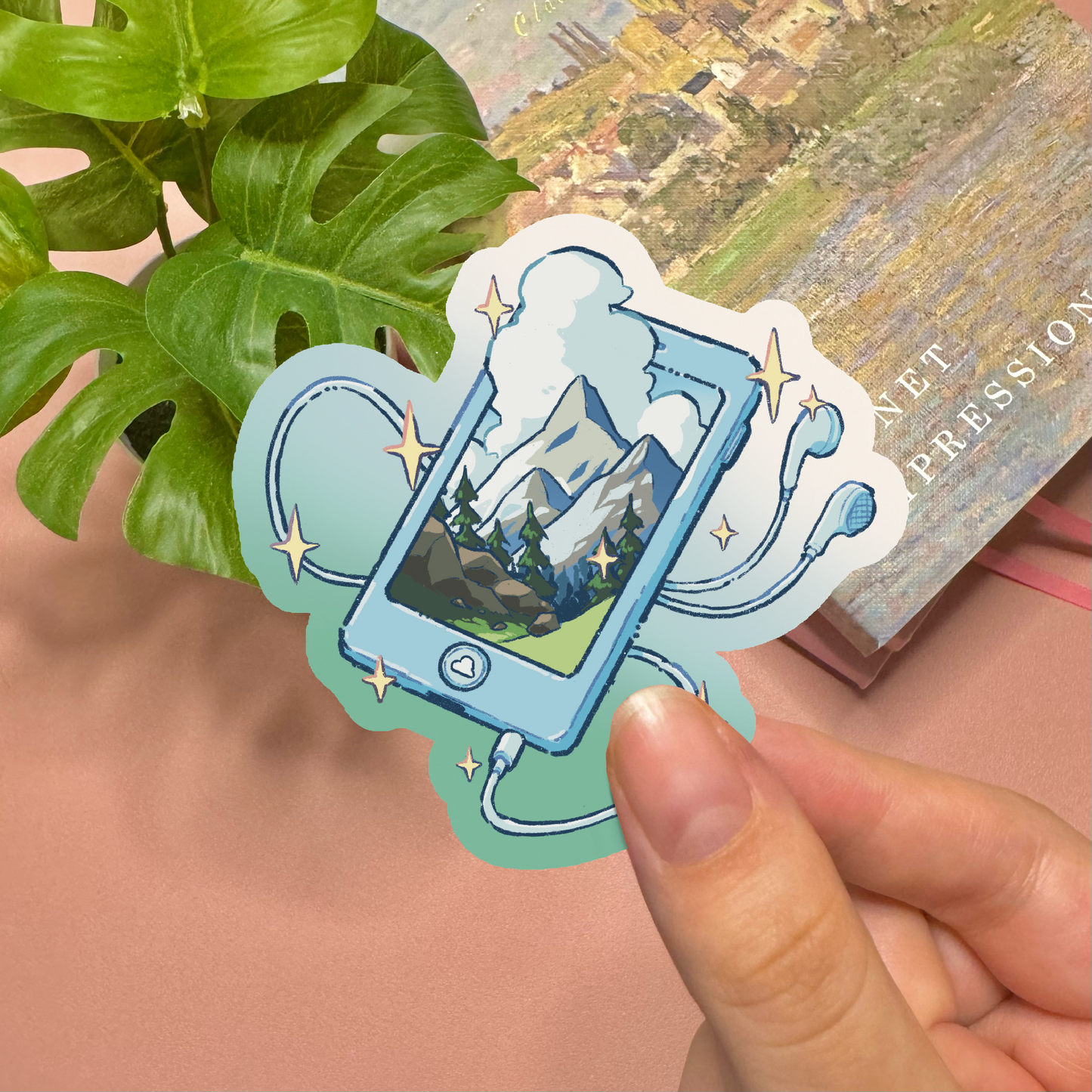 Aesthetic Mountain Day Phone Vinyl Sticker