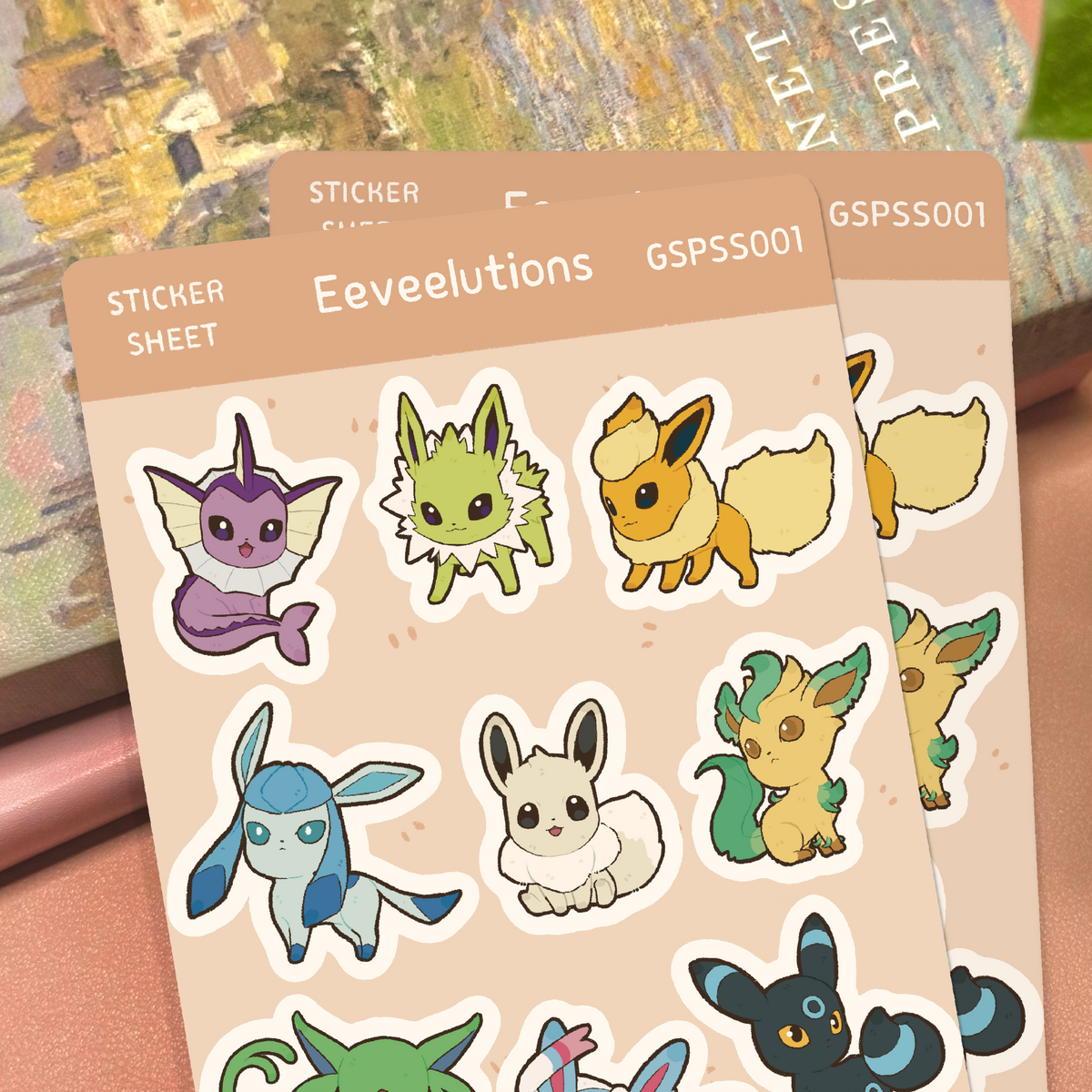 Shiny Eeveelution Sticker Sheet from Pokemon