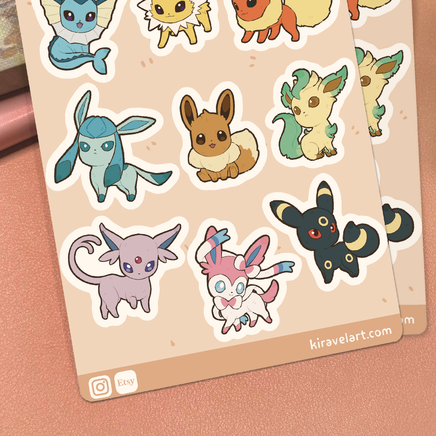 Eeveelution Sticker Sheet from Pokemon
