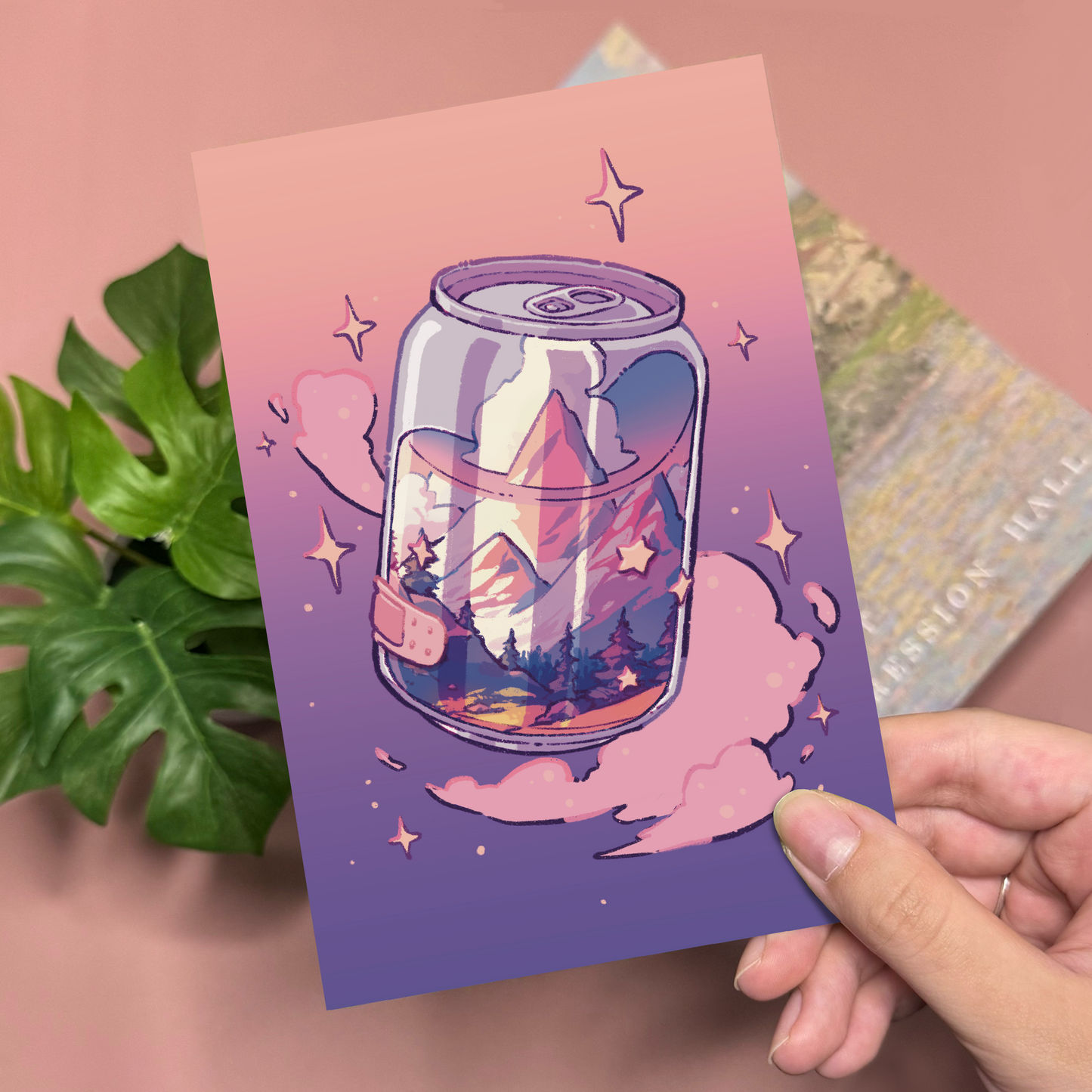 Mountain Sunset Aesthetic Art Print