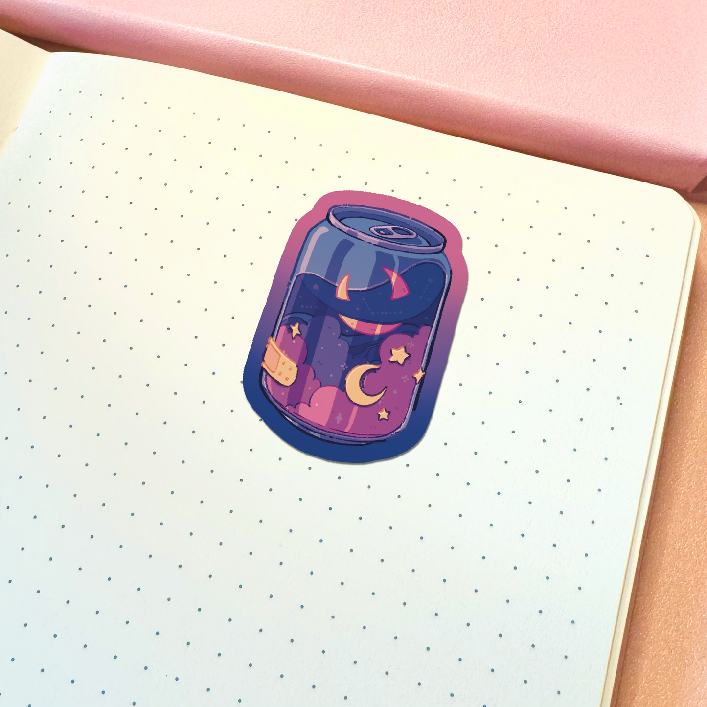 Aesthetic Galaxy Soda Can Vinyl Sticker