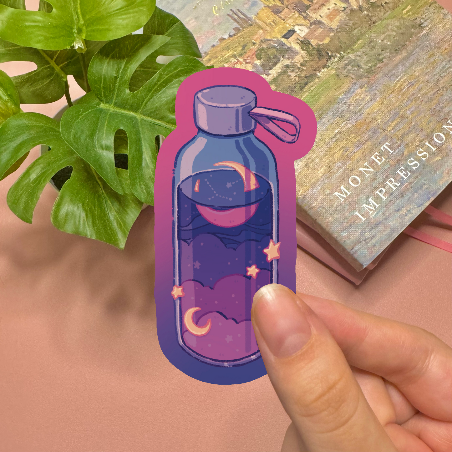 Aesthetic Galaxy Bottle Vinyl Sticker