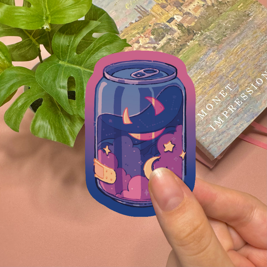 Aesthetic Galaxy Soda Can Vinyl Sticker