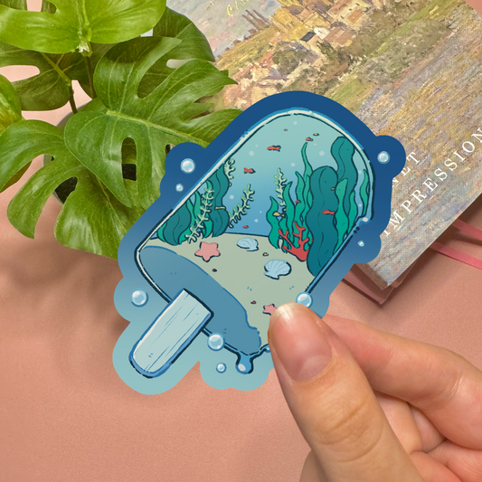 Aesthetic Ocean Popsicle Vinyl Sticker