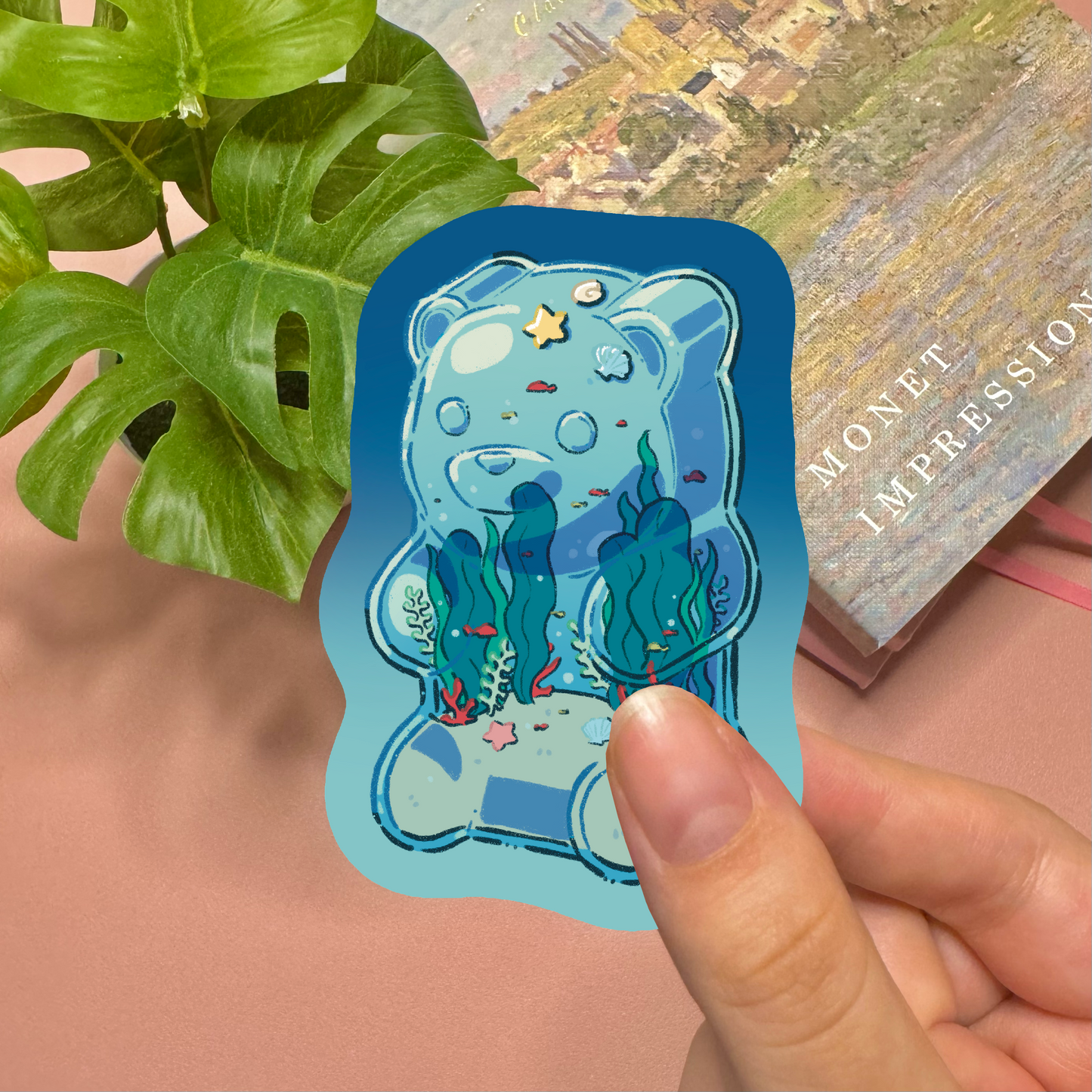 Aesthetic Ocean Gummy Bear Vinyl Sticker