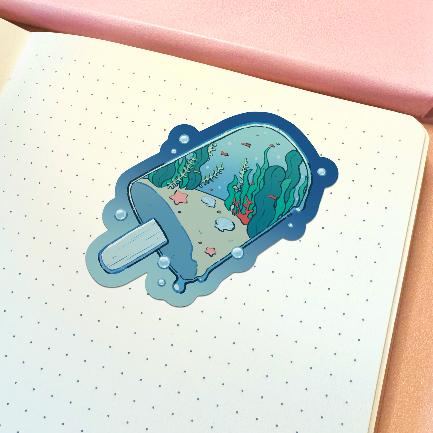 Aesthetic Ocean Popsicle Vinyl Sticker