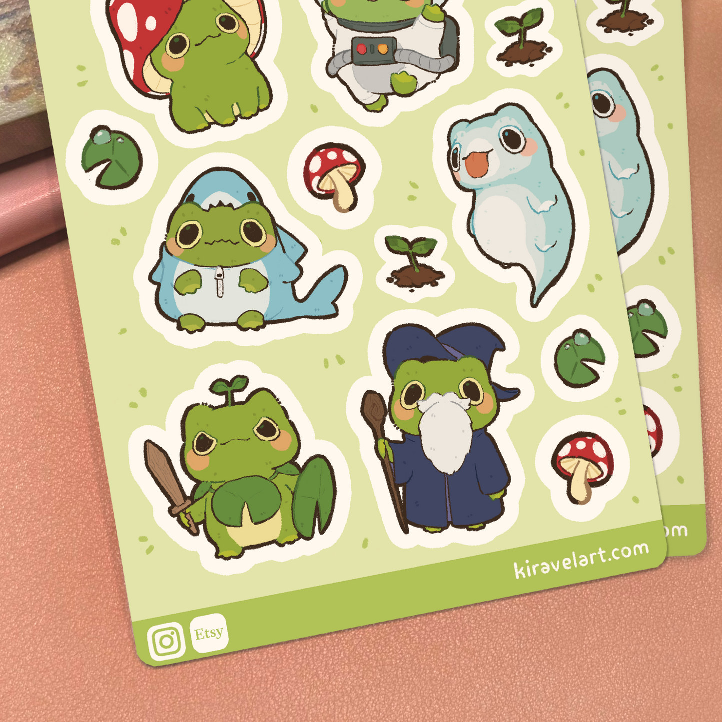 Halloween Frog Sticker Sheet