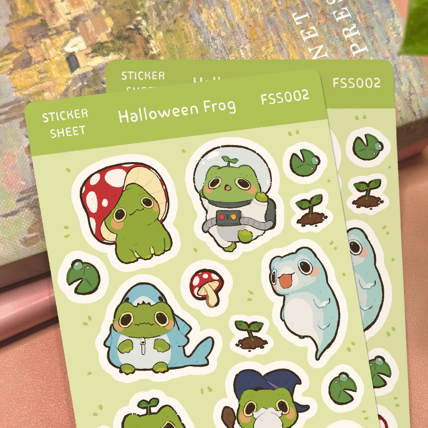 Halloween Frog Sticker Sheet