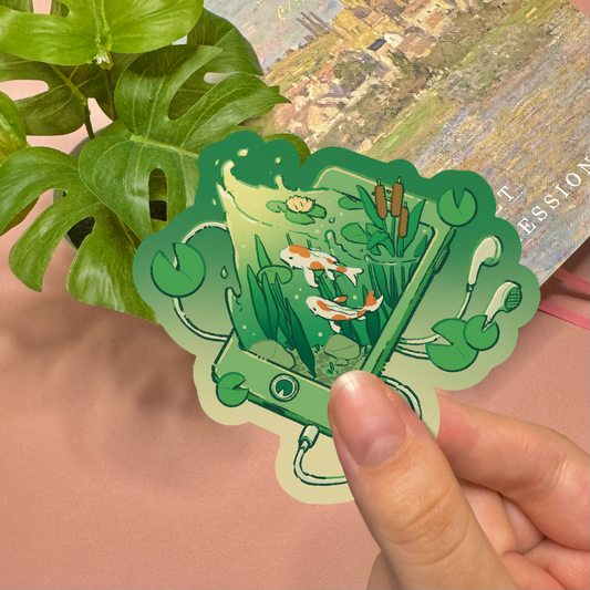 Aesthetic Koi Pond Phone Vinyl Sticker