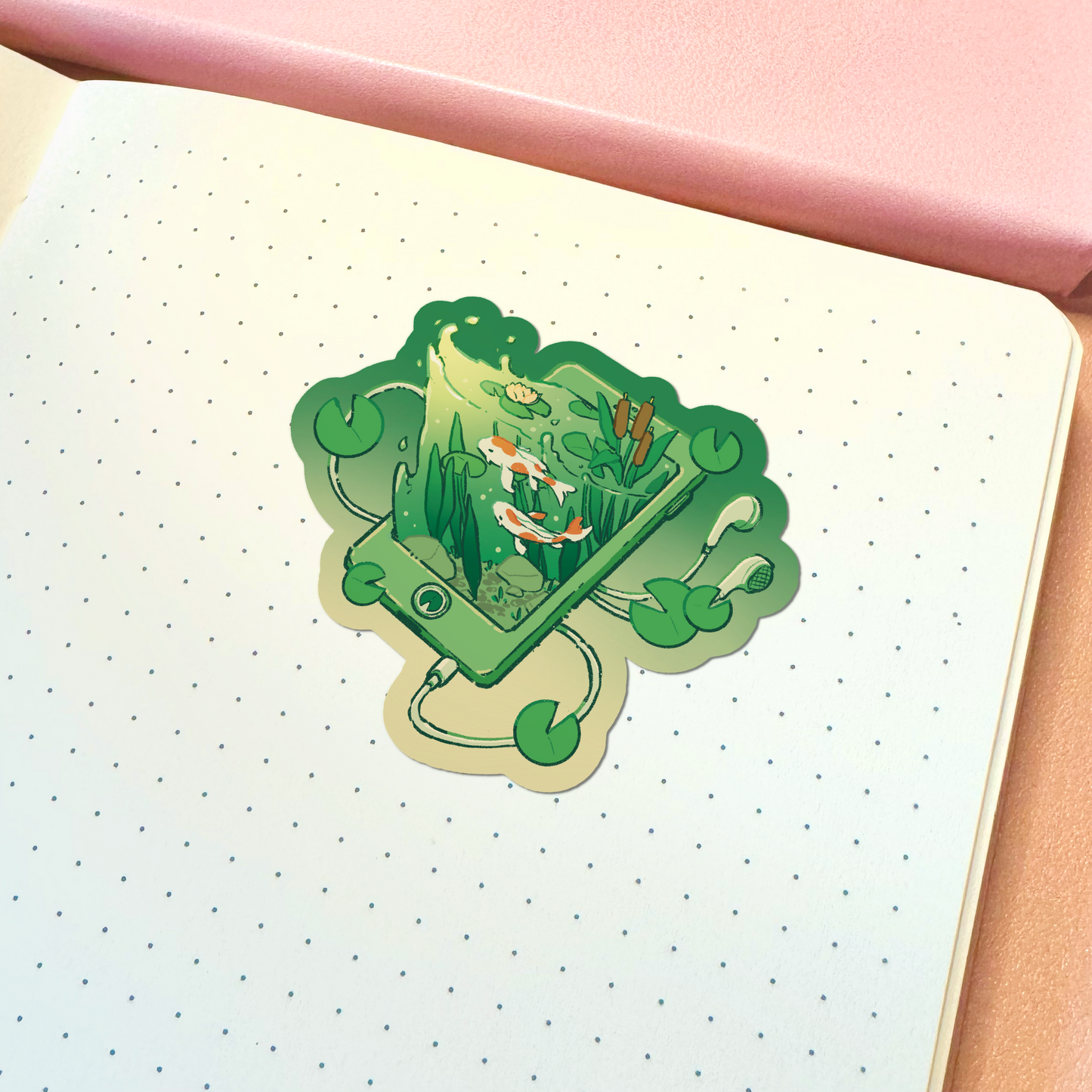 Aesthetic Koi Pond Phone Vinyl Sticker