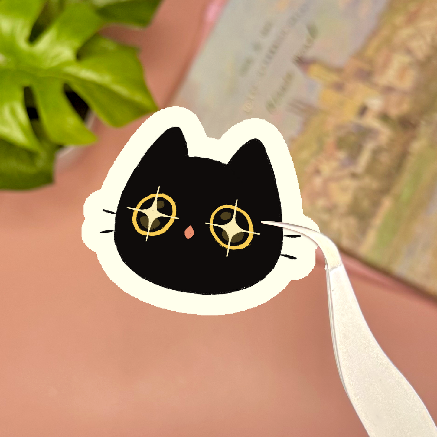 Black Cat Expressions Sticker Sheet