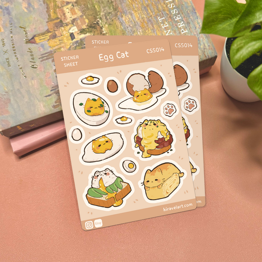 Egg Cat Sticker Sheet