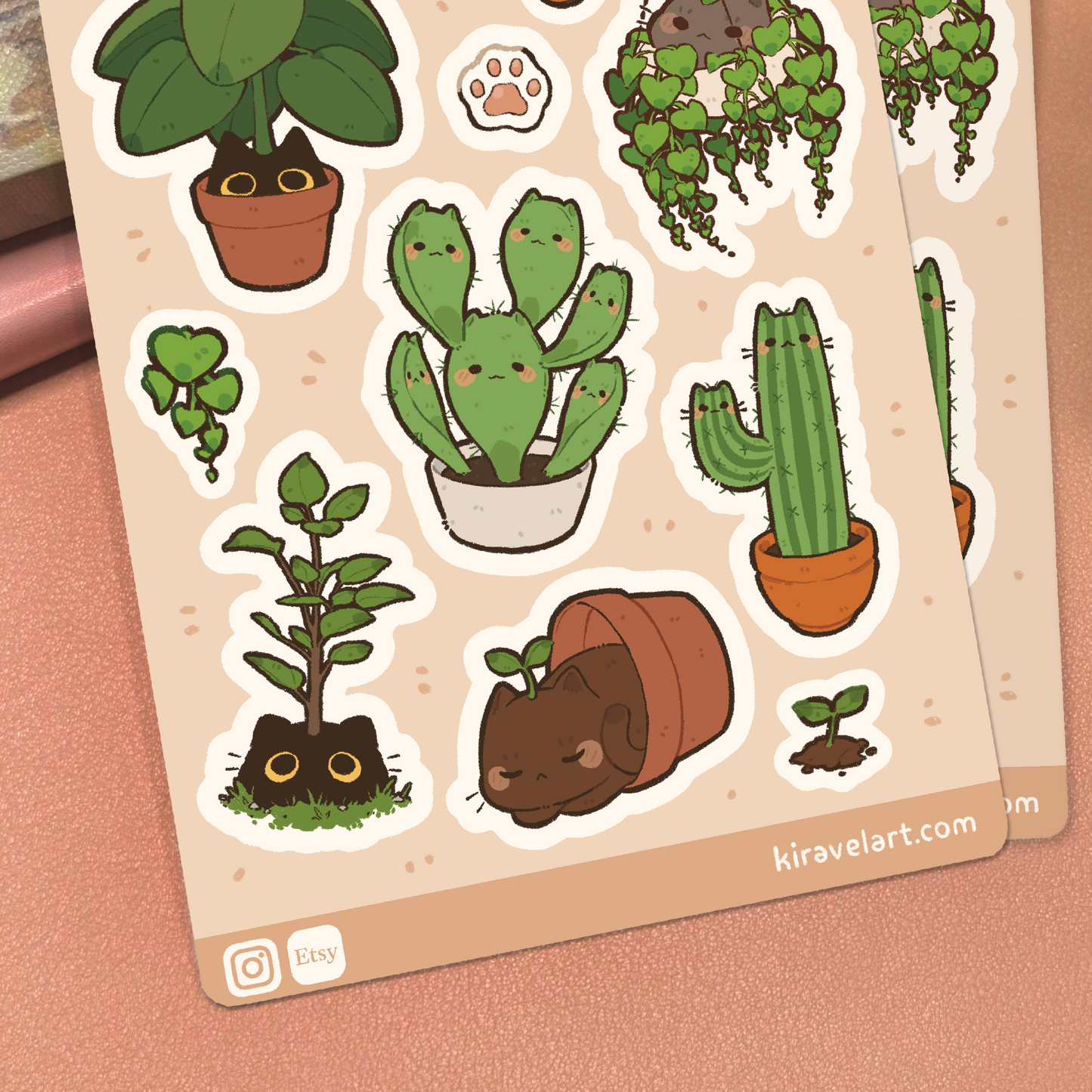 Plant Cat Sticker Sheet