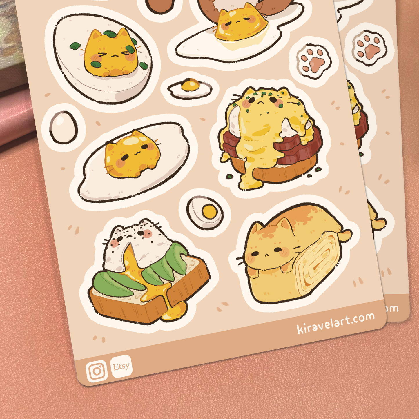 Egg Cat Sticker Sheet