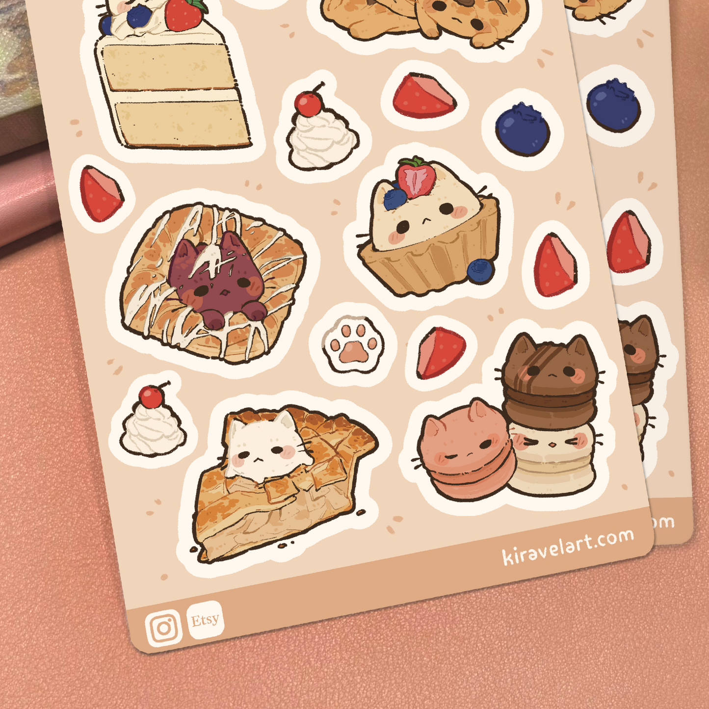 Pastry Cat Sticker Sheet