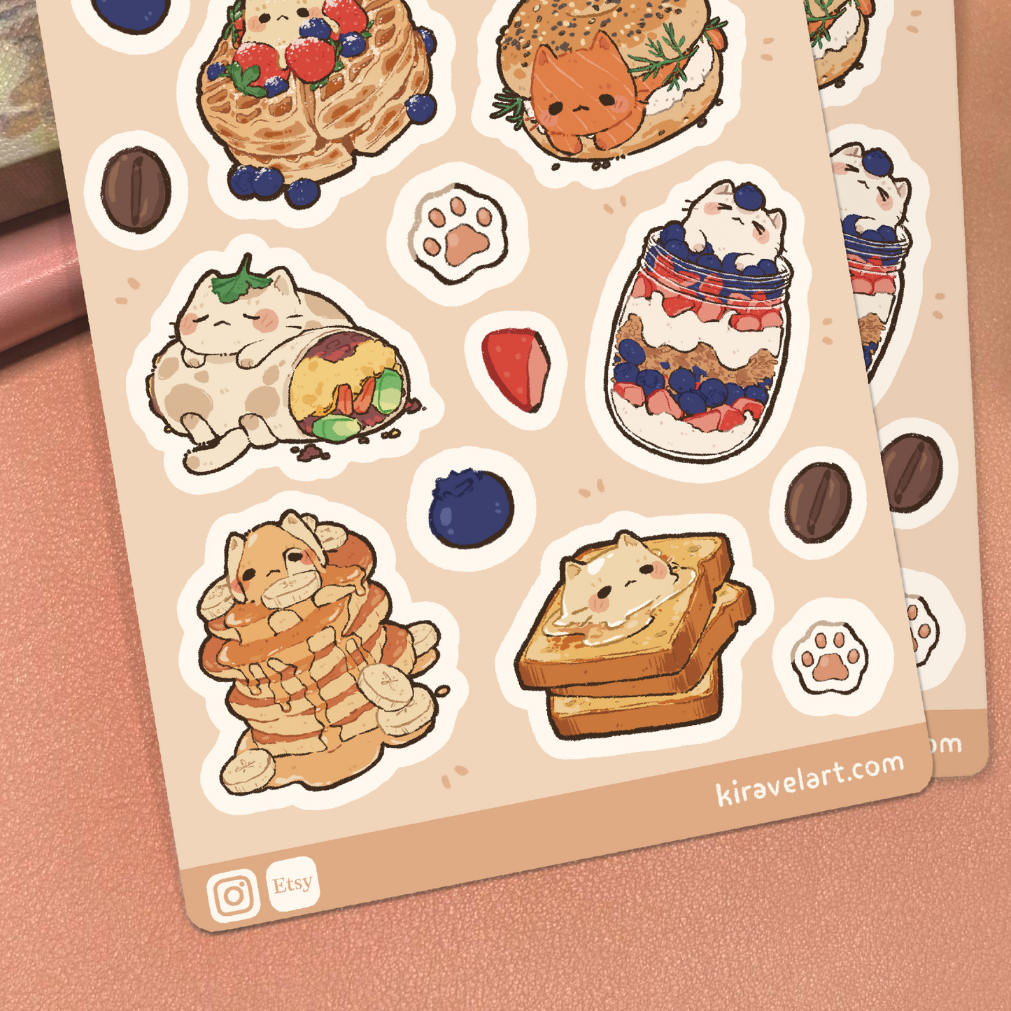 Brunch Cat Sticker Sheet