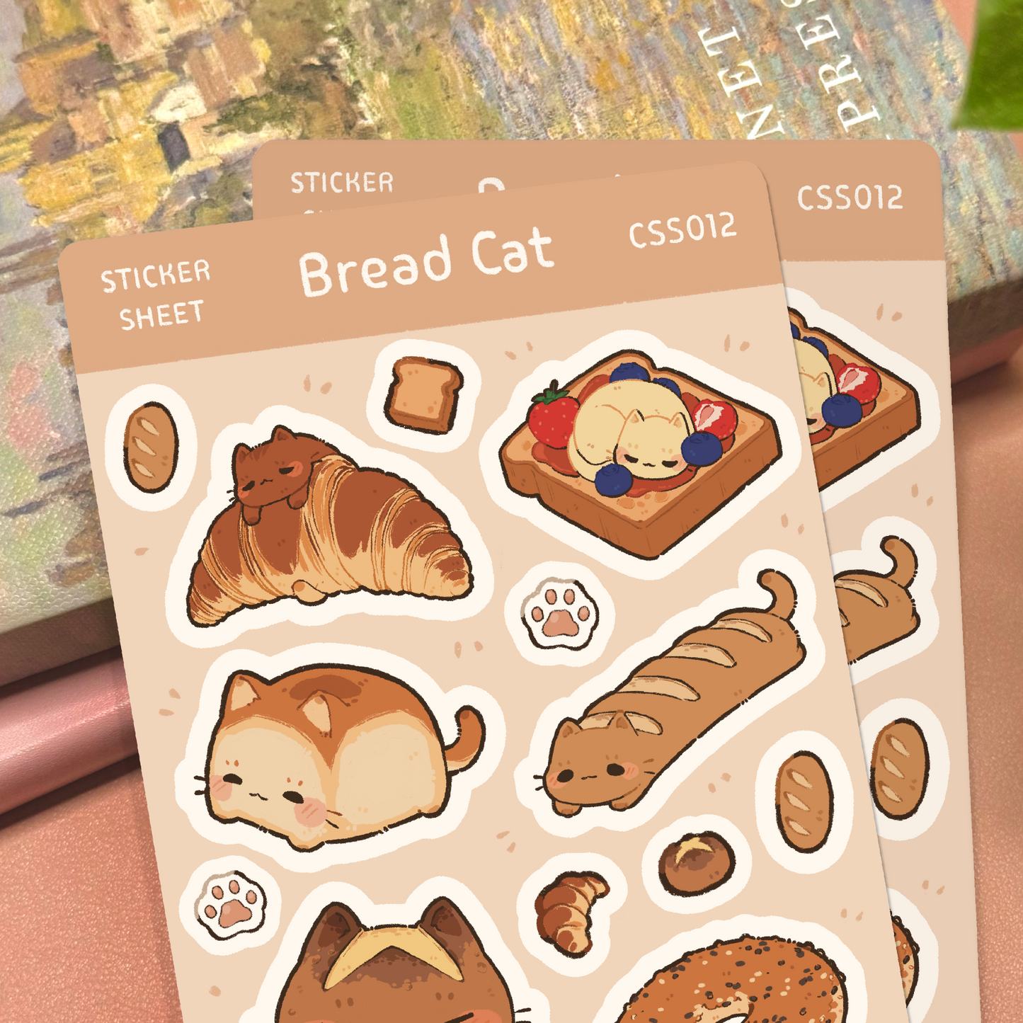 Bread Cat Sticker Sheet