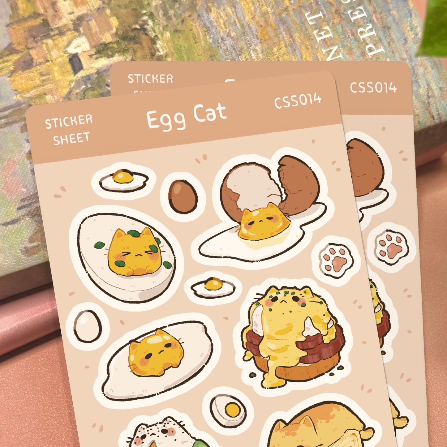 Egg Cat Sticker Sheet