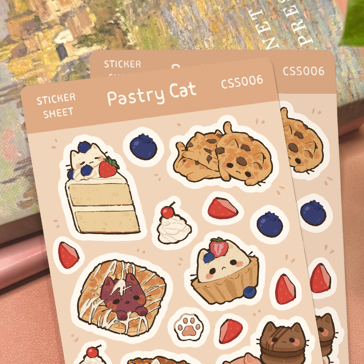 Pastry Cat Sticker Sheet