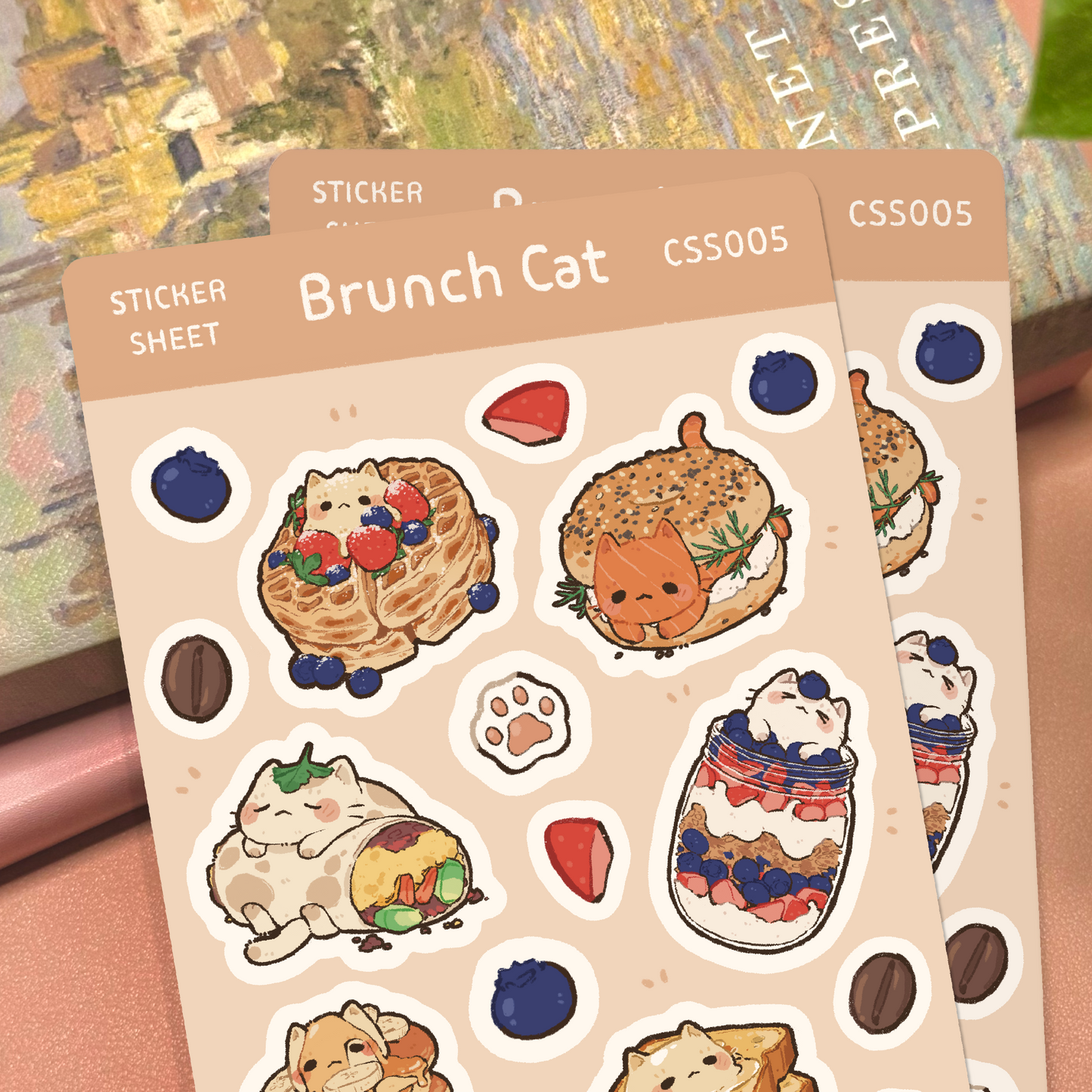 Brunch Cat Sticker Sheet