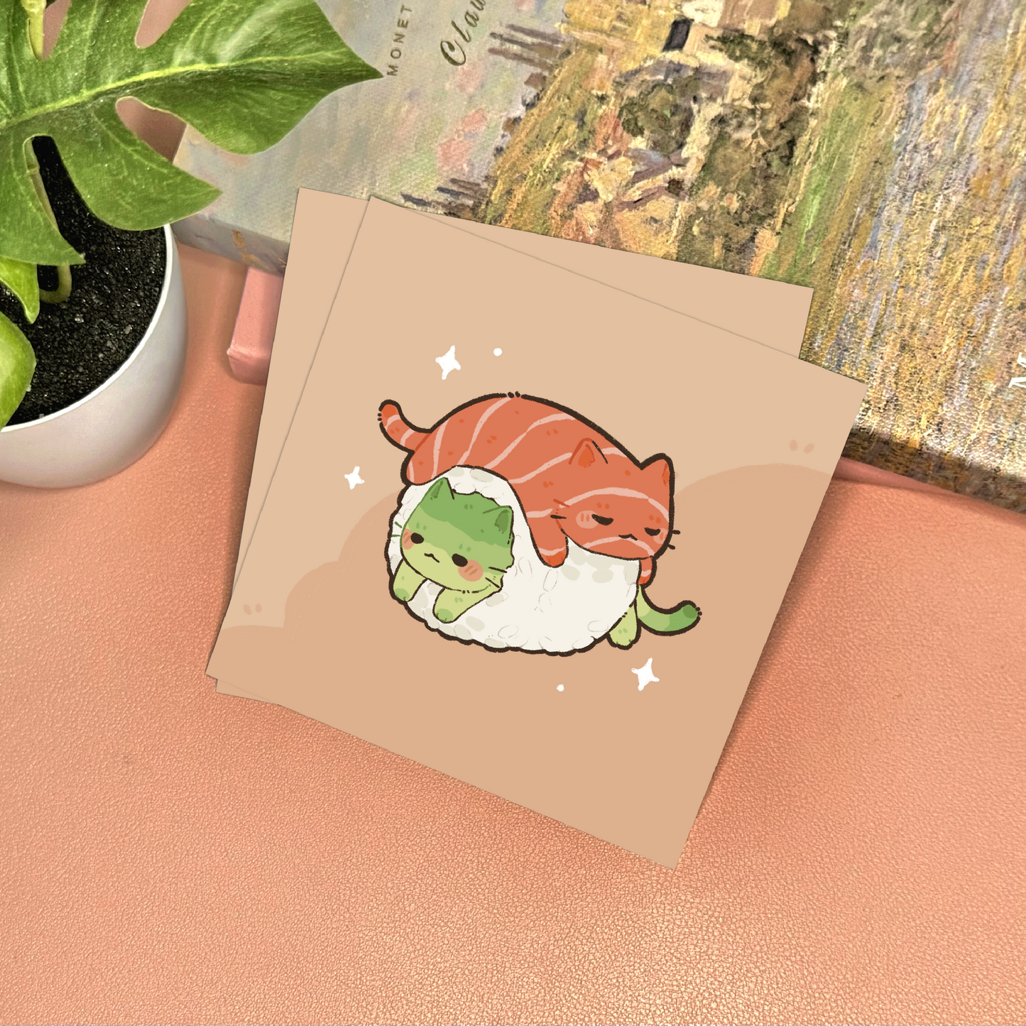 Sushi Cat Art Print