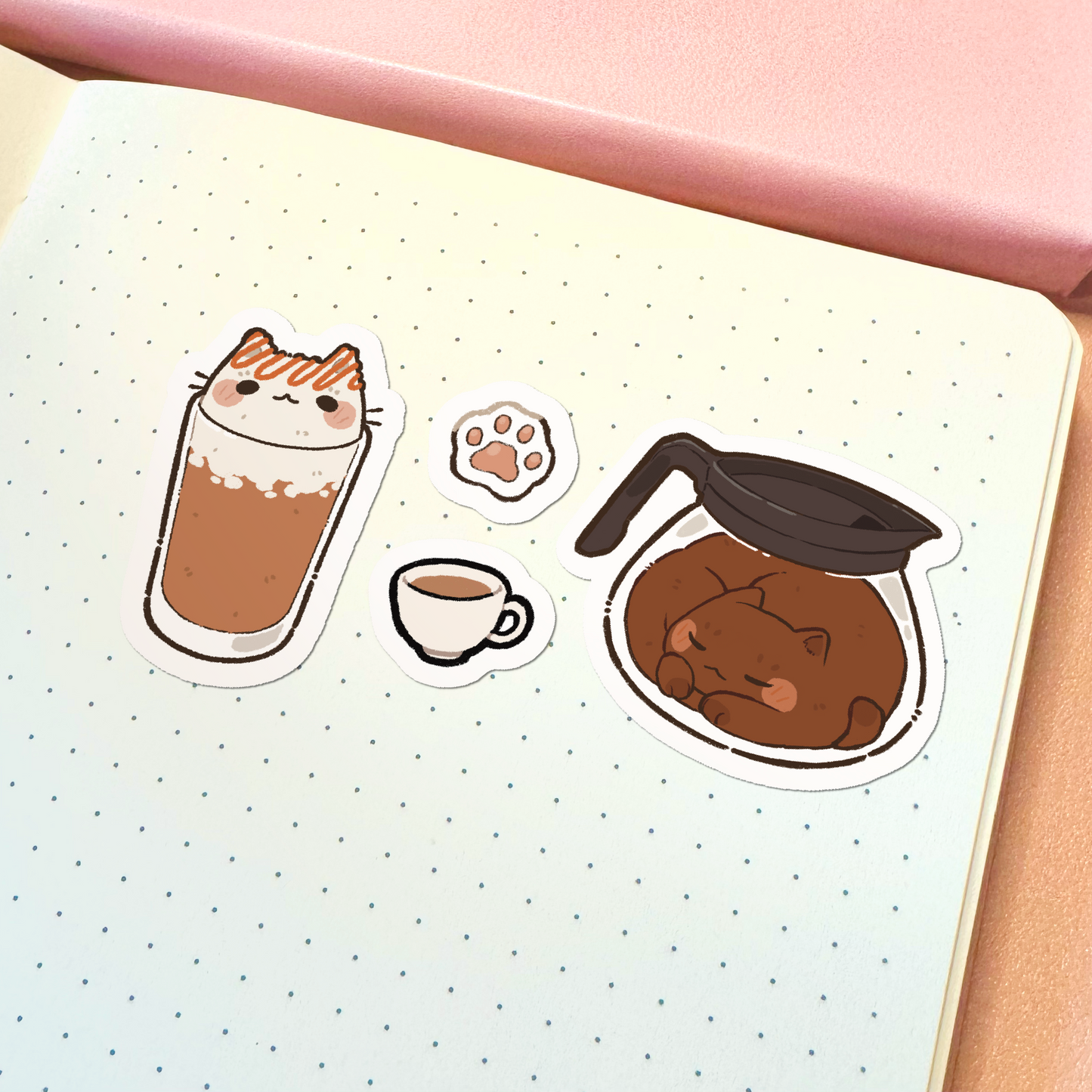 Coffee Cat Sticker Sheet
