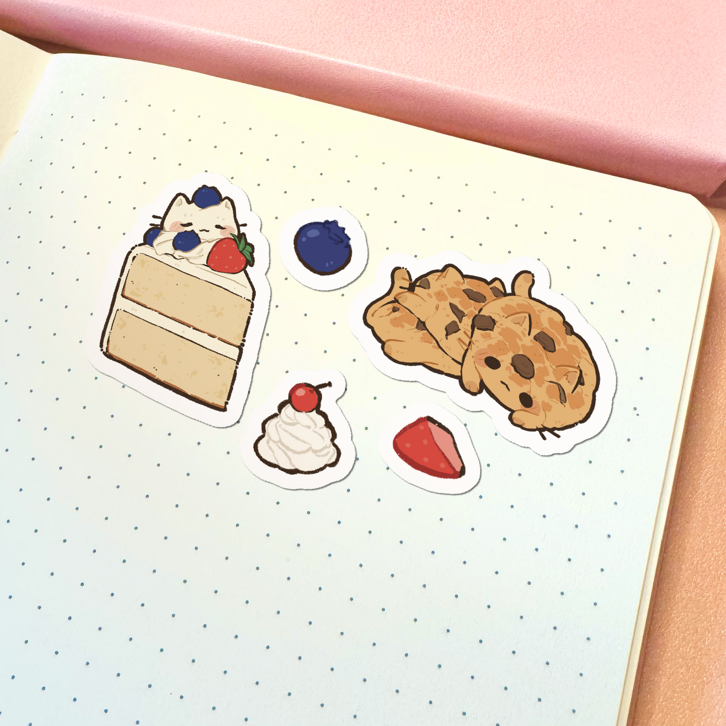 Pastry Cat Sticker Sheet