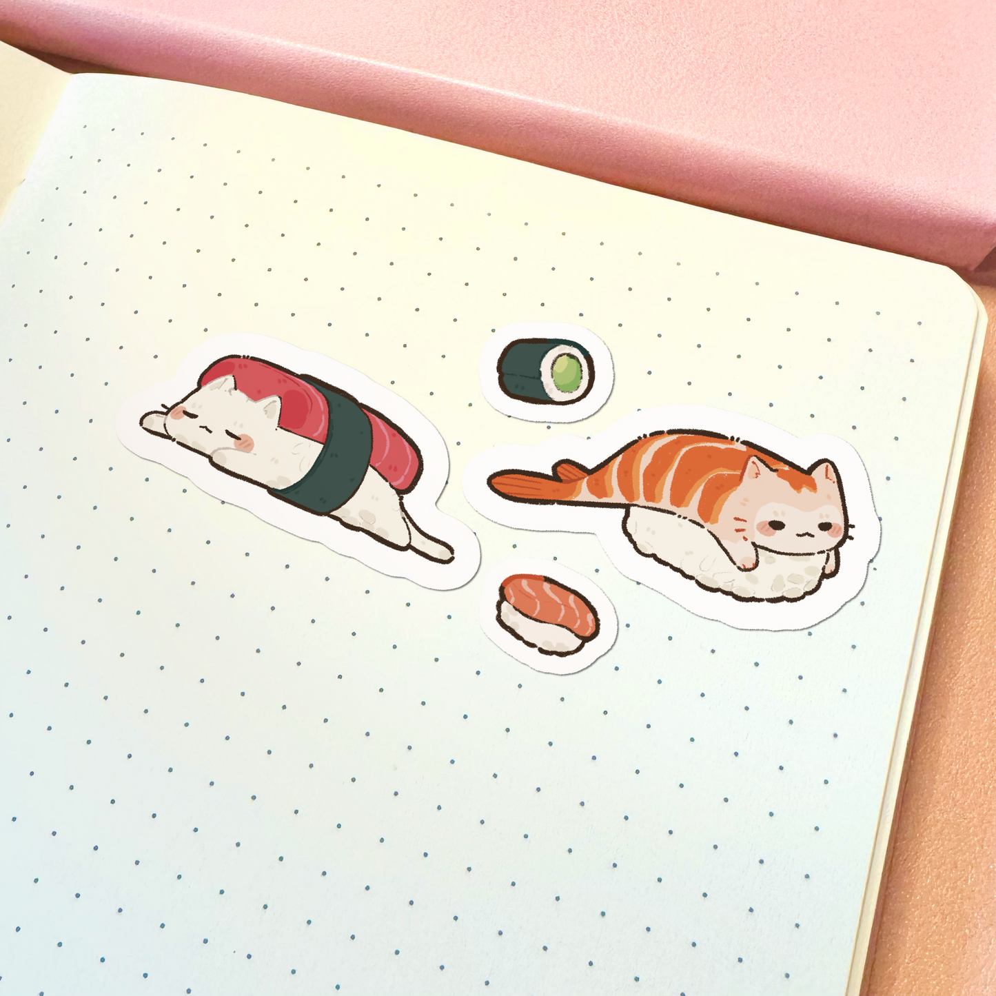 Sushi Cat Sticker Sheet