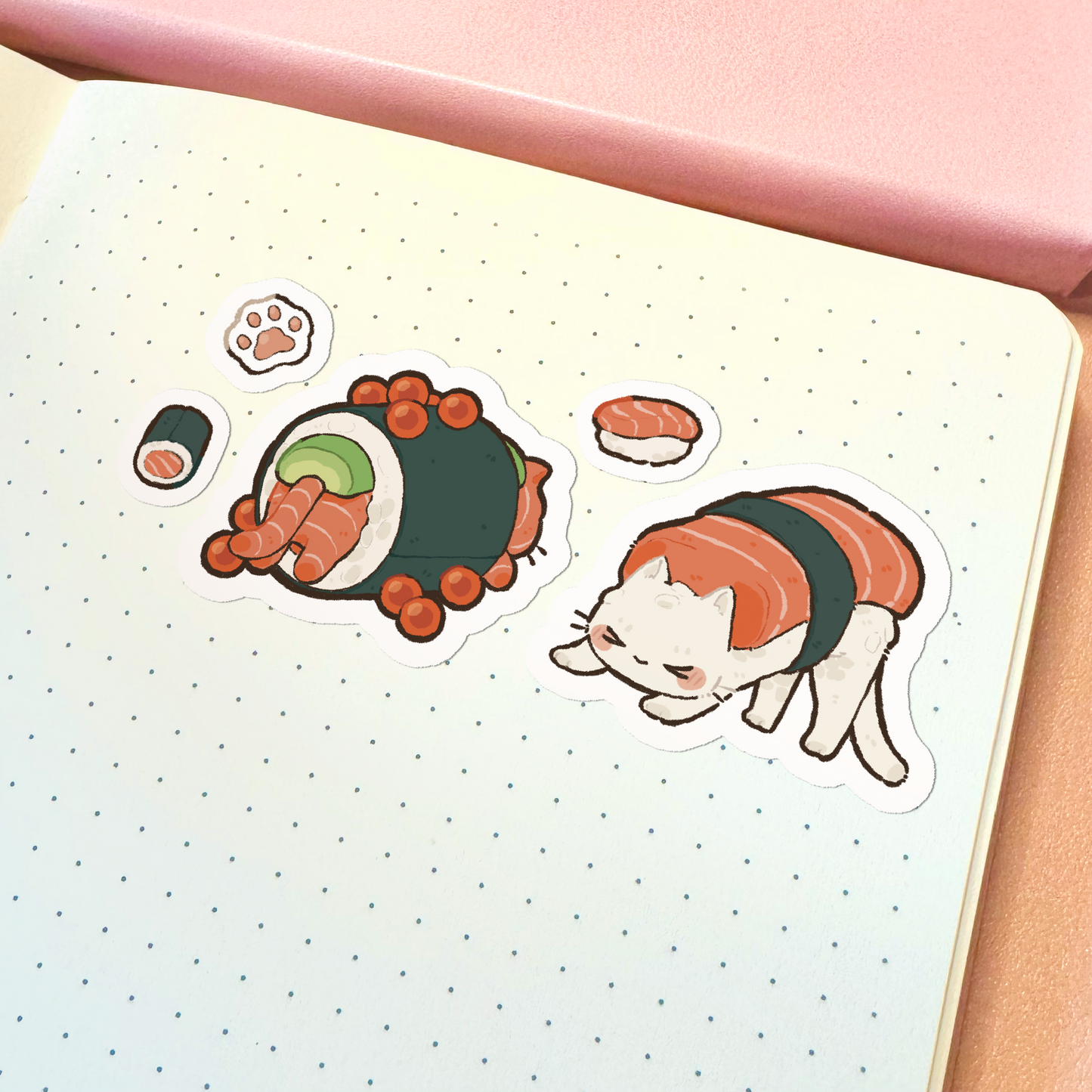 Sushi Cat Sticker Sheet
