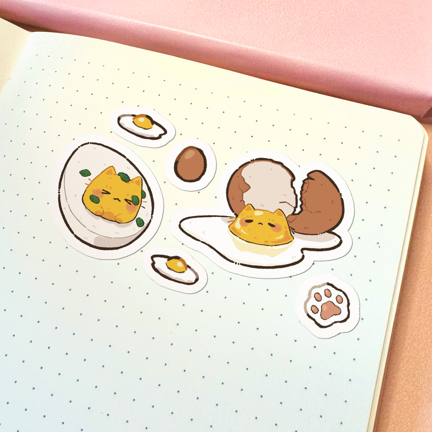 Egg Cat Sticker Sheet