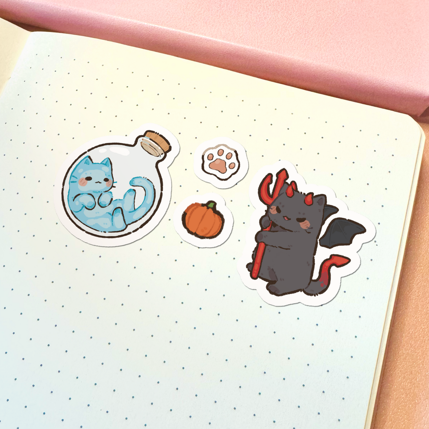 Halloween Cat Sticker Sheet