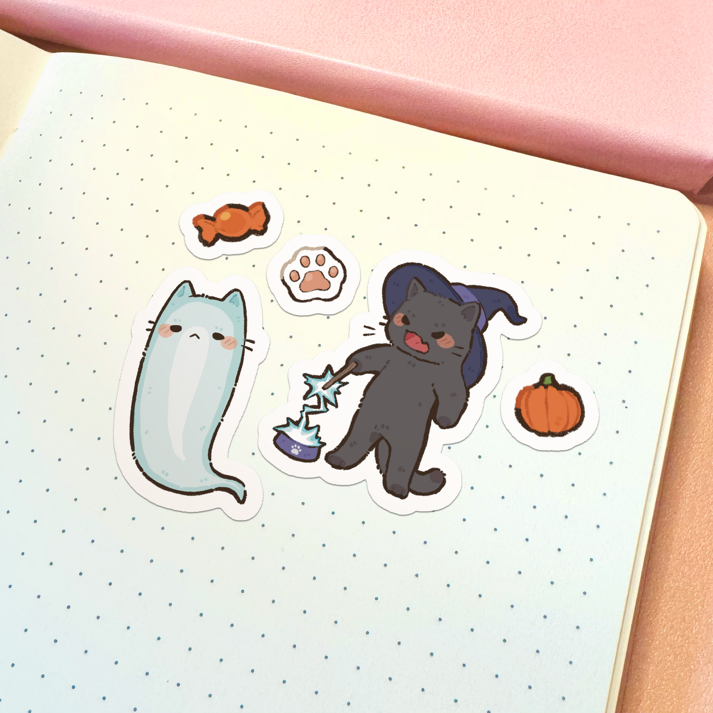Halloween Cat Sticker Sheet