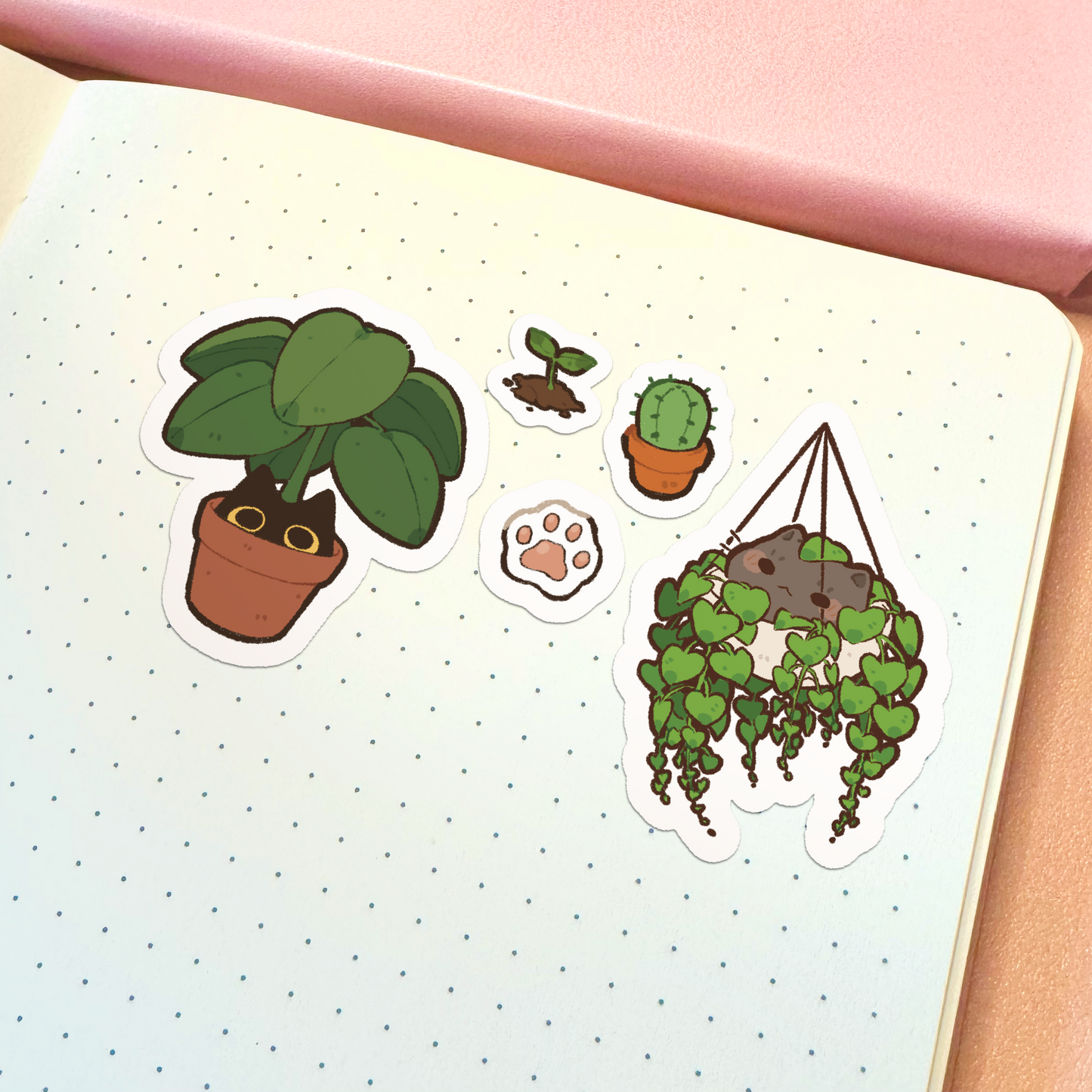 Plant Cat Sticker Sheet