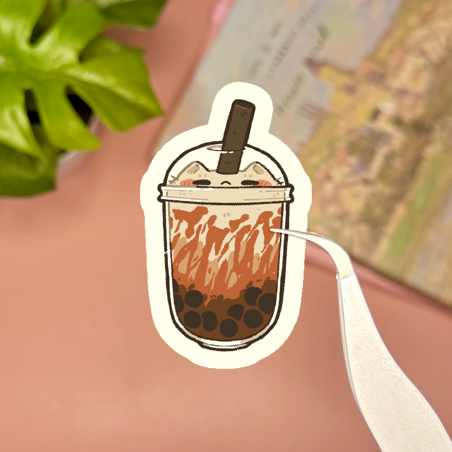 Boba Cat Sticker Sheet