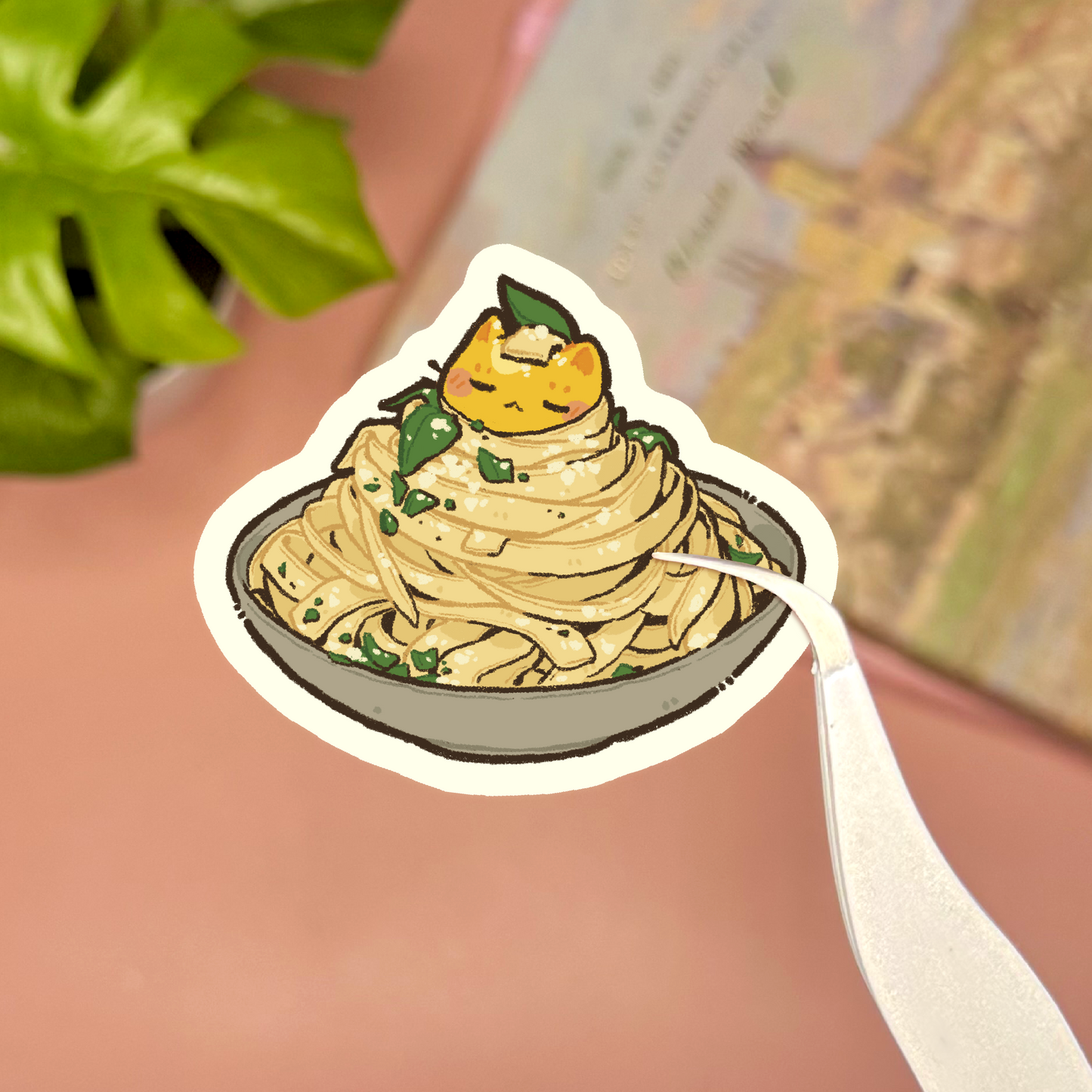 Pasta Cat Sticker Sheet