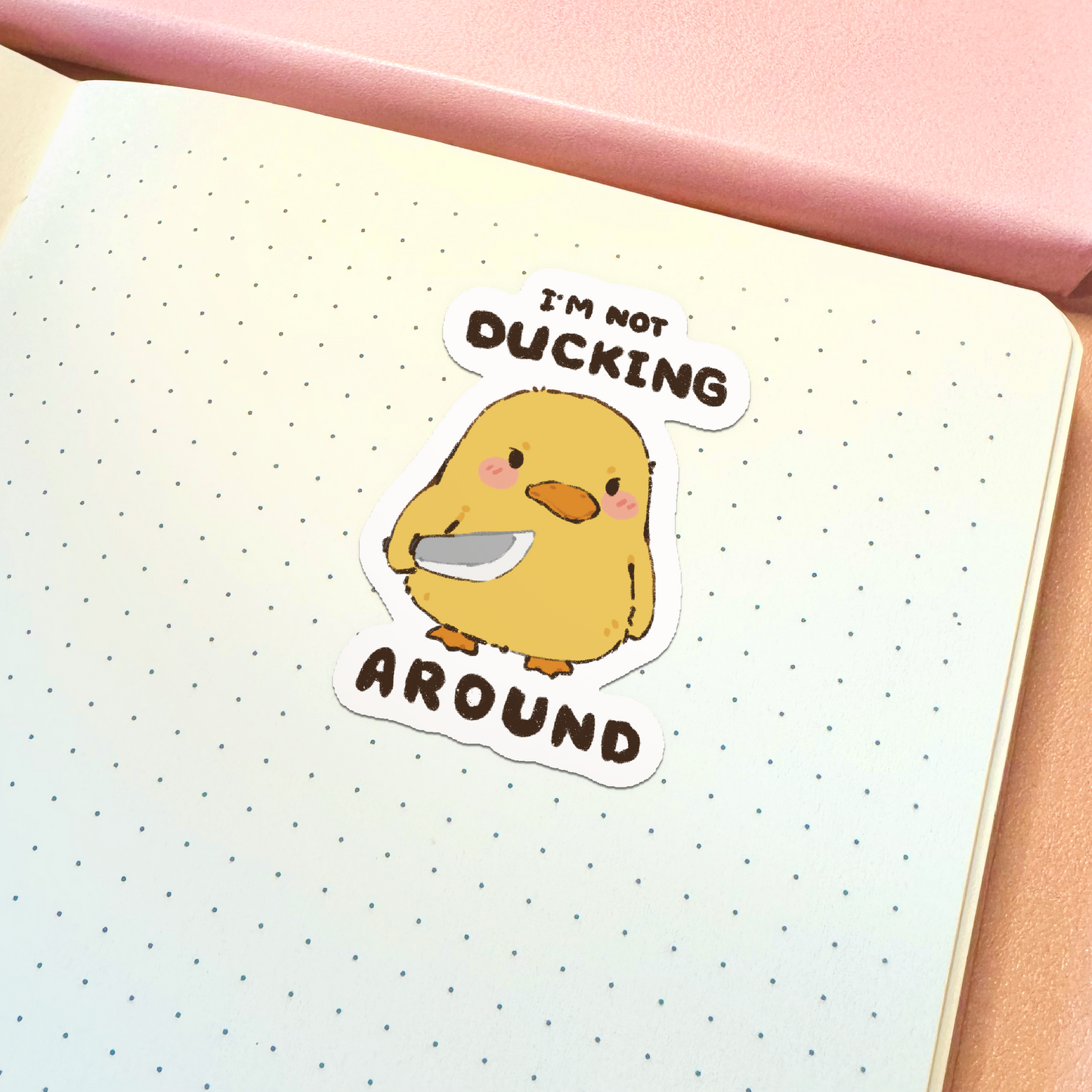 Duck Pun Vinyl Sticker