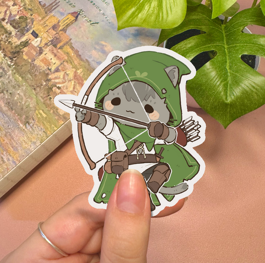 DND Ranger Cat Vinyl Sticker