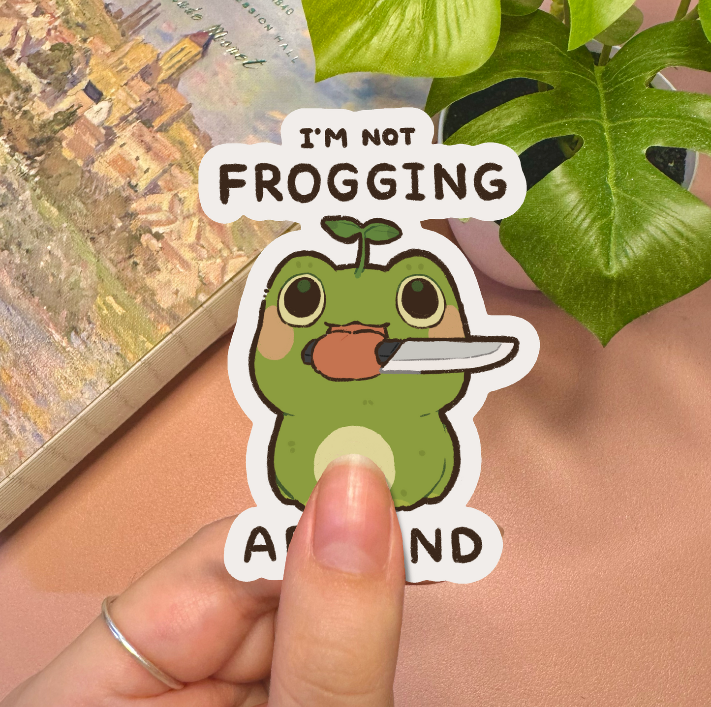 Frog Pun Vinyl Sticker