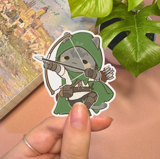 DND Ranger Cat Vinyl Sticker