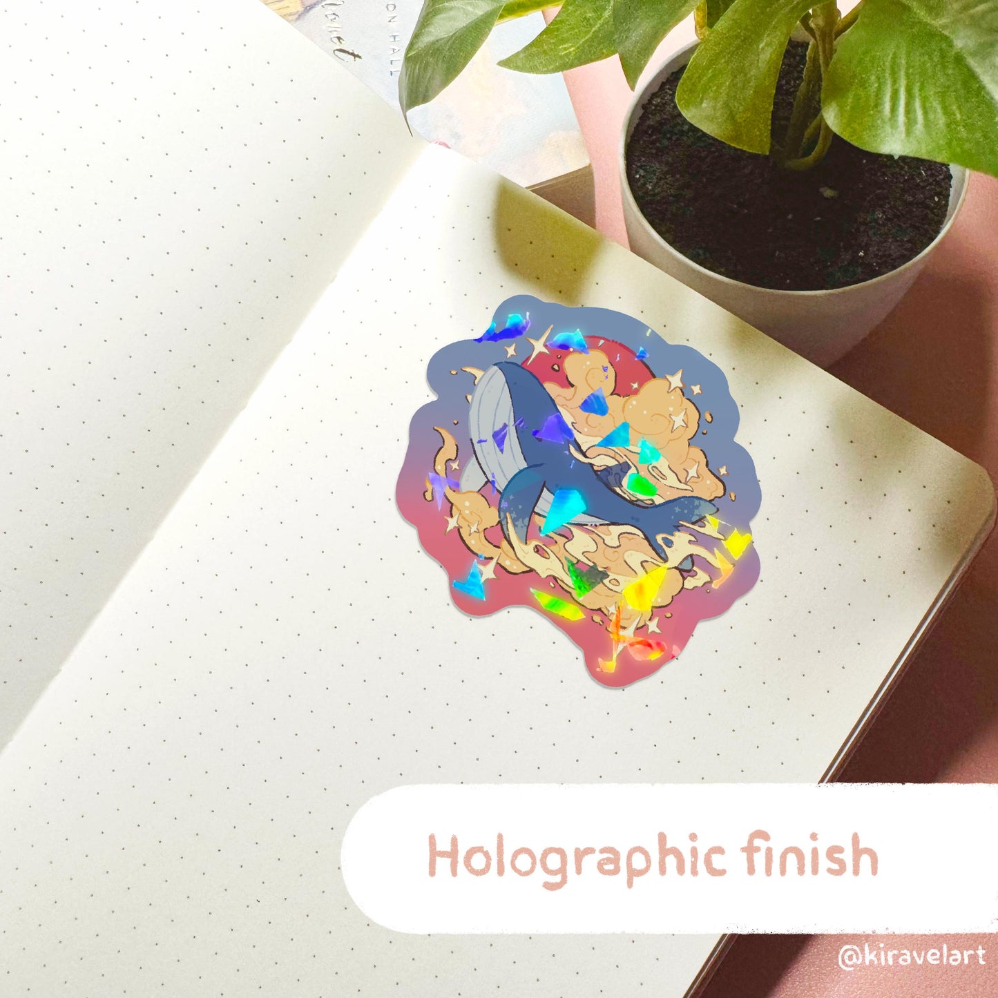 Whale Celestial Vinyl Sticker