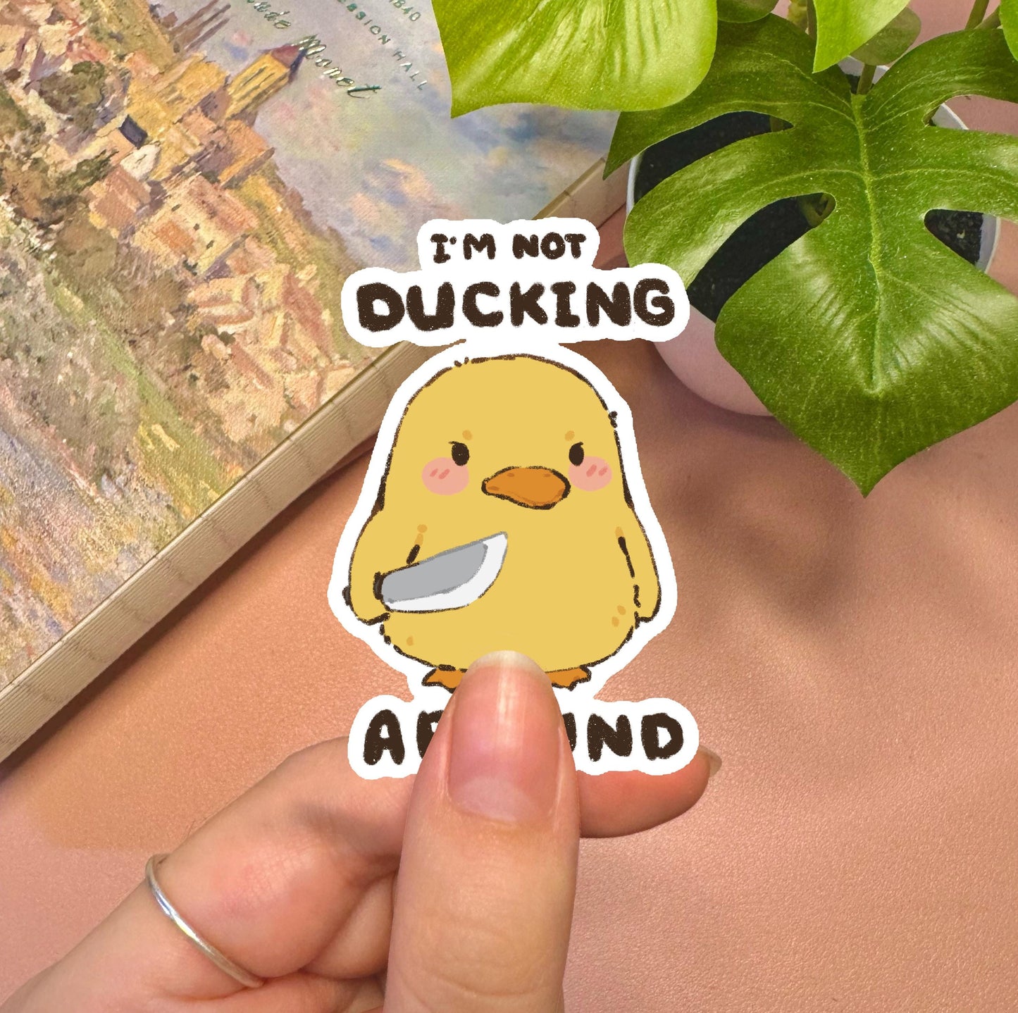 Duck Pun Vinyl Sticker
