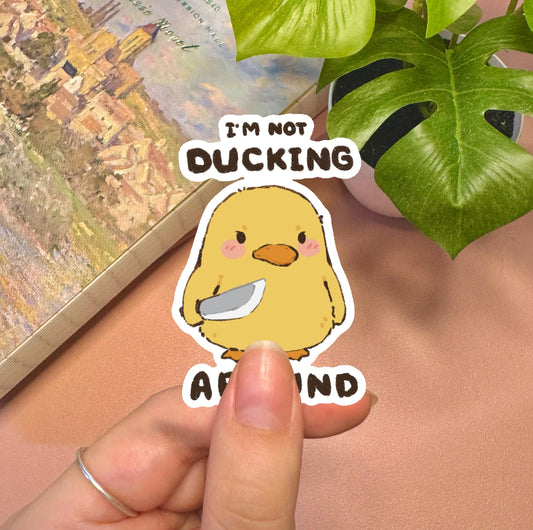 Duck Pun Vinyl Sticker