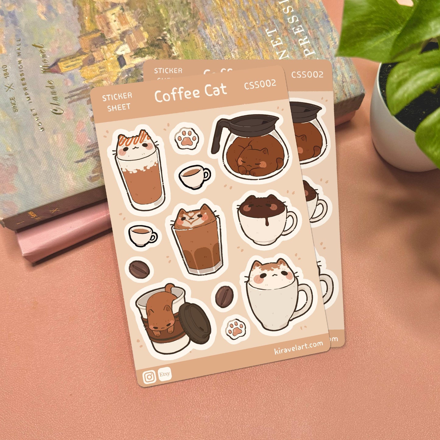 Coffee Cat Sticker Sheet