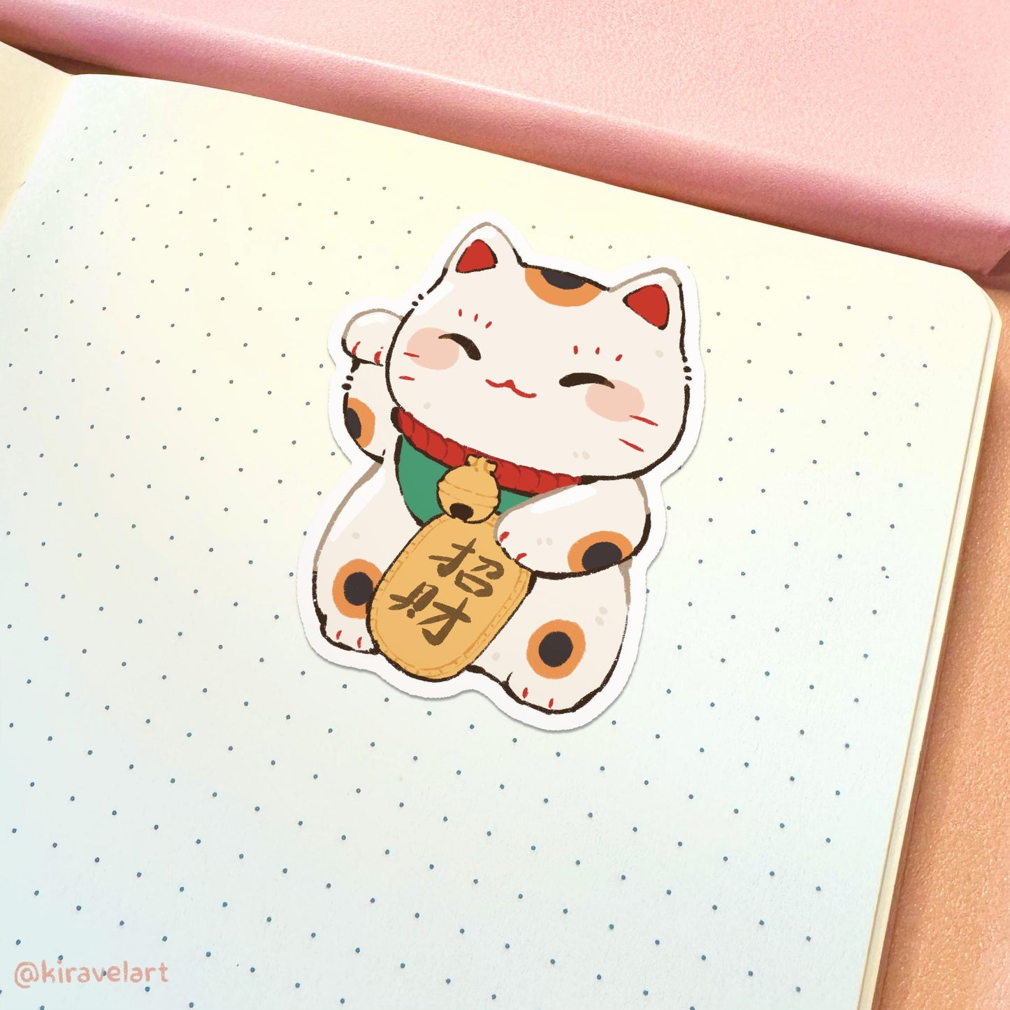 Fortune Cat Vinyl Sticker