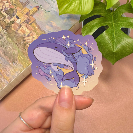 Whale Galaxy Vinyl Sticker