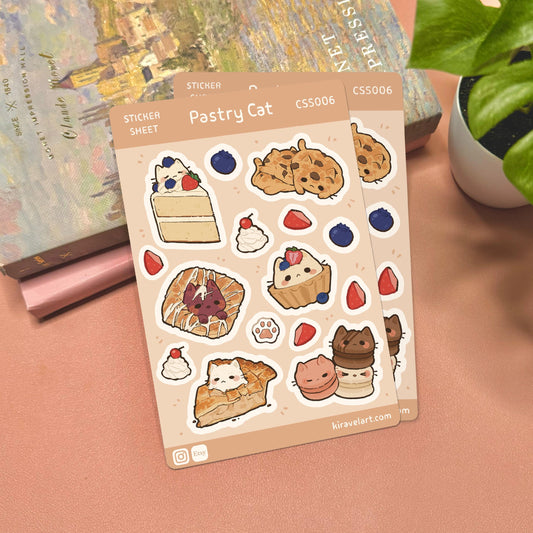 Pastry Cat Sticker Sheet