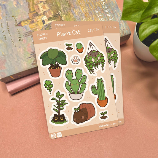 Plant Cat Sticker Sheet